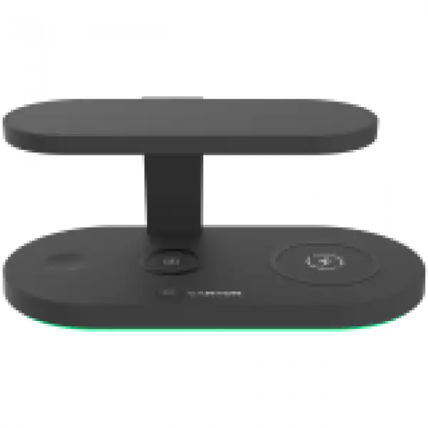 CANYON WS-501 5in1 Wireless charger, with UV sterilizer, with touch button for Running water light, Input QC36W or PD30W, Output 15W/10W/7.5W/5W, USB-A 10W(max), Type c to USB-A cable length 1.2m, 188*90*81mm, 0.249Kg, Black