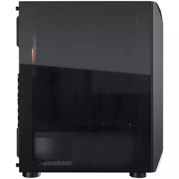 Chassis COUGAR MX410-T, Mid Tower, MiniITX/MicroATX/ATX, 210 x 455 x 380(mm), USB 3.0 x 2, USB 2.0 x 2, Mic x 1 / Audio x 1, RGB Control Button, Acrylic with RGB strips Front Panel, Pre-installed Fans: 120mm x 1 RGB, 4mm Tempered Glass Left Panel