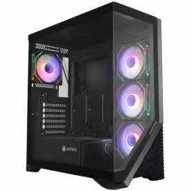 Chassis FC-AR17A-ARGB, 7 slots, 1 x Type C, 2 X USB 3.0, 4 x ARGB, remote, Without PSU, Black