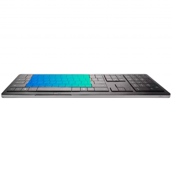 CLEVETURA CLVX 1 Touch-On-Keys AI Wireless Keyboard, ANSI US Windows Layout, Scissor Switches, Aluminum Chassis, Interactive RGB, Windows/Linux/MacOS support