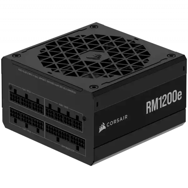 Corsair 2025 RMe Series, RM1200e, 1200 Watt, ATX 3.1, PCIe 5.1, Cybenetics GOLD Certified, Fully Modular Power Supply