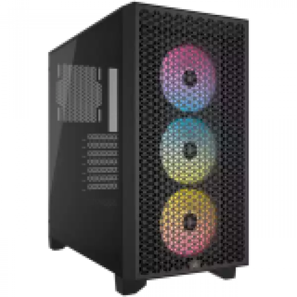 Corsair 3000D RGB Tempered Glass Mid-Tower, Black Corsair 3000D RGB Tempered Glass Mid-Tower, Black