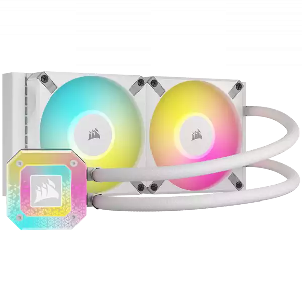 Corsair iCUE H100i ELITE CAPELLIX XT White, 240mm Radiator, Liquid CPU Cooler Corsair iCUE H100i ELITE CAPELLIX XT White, 240mm Radiator, Liquid CPU Cooler