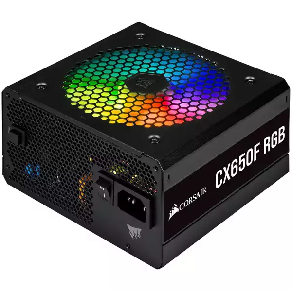 CORSAIR CX Series, CX650F 650W 80+ Bronze Fully Modular PSU, RGB, Black