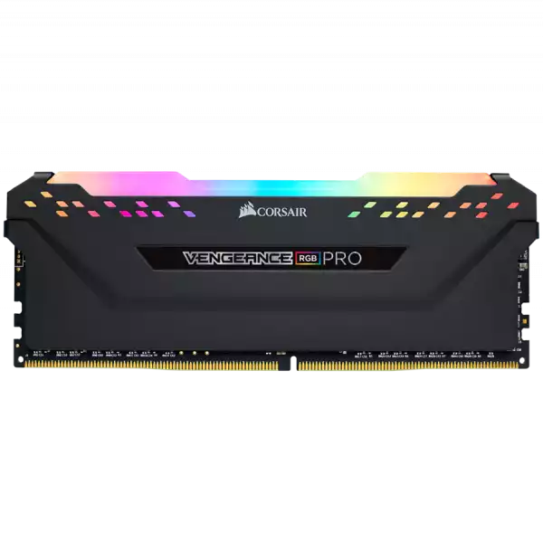 Corsair DDR4, 3600MHz 16GB 1x16GB DIMM, Unbuffered, 18-22-22-42, Base SPD@2666, XMP 2.0, VENGEANCE RGB PRO Heatspreader, RGB LED, 1.35V. for AMD