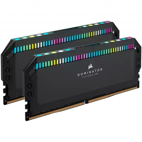 CORSAIR DOMINATOR PLATINUM RGB DDR5 32GB (2x16GB) DDR5 6200 (PC5-49600) C36 1.25V - Black CORSAIR DOMINATOR PLATINUM RGB DDR5 32GB (2x16GB) DDR5 6200 (PC5-49600) C36 1.25V - Black
