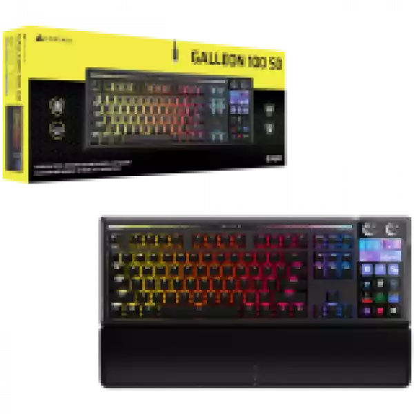 CORSAIR GALLEON 100 SD RGB Mechanical Gaming Keyboard, Backlit RGB LED, CORSAIR MLX Pulse, Black, Black PBT Keycaps