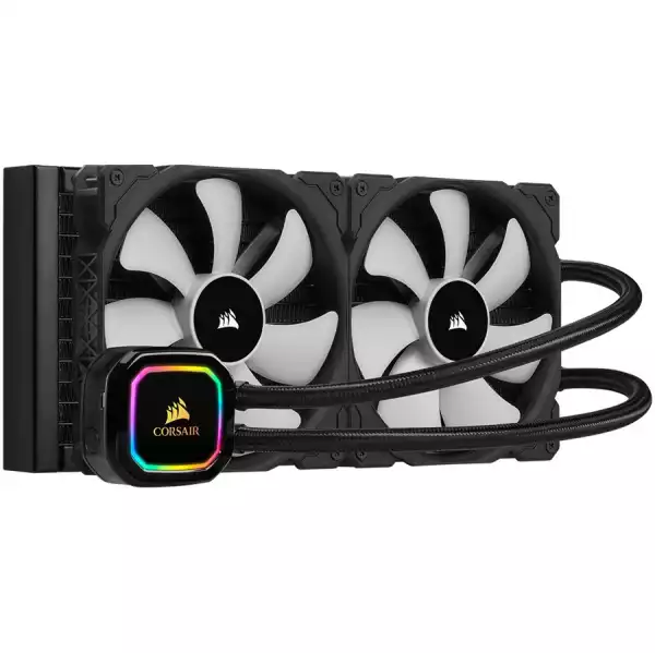 CORSAIR iCUE H115i RGB PRO XT, 280mm Radiator, Dual 140mm PWM Fans, Software Control, Liquid CPU Cooler
