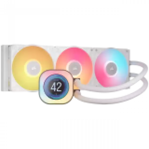 CORSAIR iCUE LINK TITAN 360 RX LCD White AIO, 360mm, Liquid CPU Cooler CORSAIR iCUE LINK TITAN 360 RX LCD White AIO, 360mm, Liquid CPU Cooler