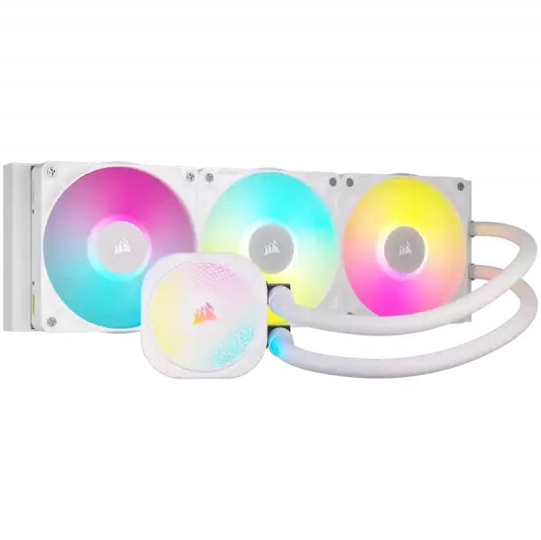 CORSAIR iCUE LINK TITAN 360 RX RGB White AIO, 360mm, Liquid CPU Cooler CORSAIR iCUE LINK TITAN 360 RX RGB White AIO, 360mm, Liquid CPU Cooler
