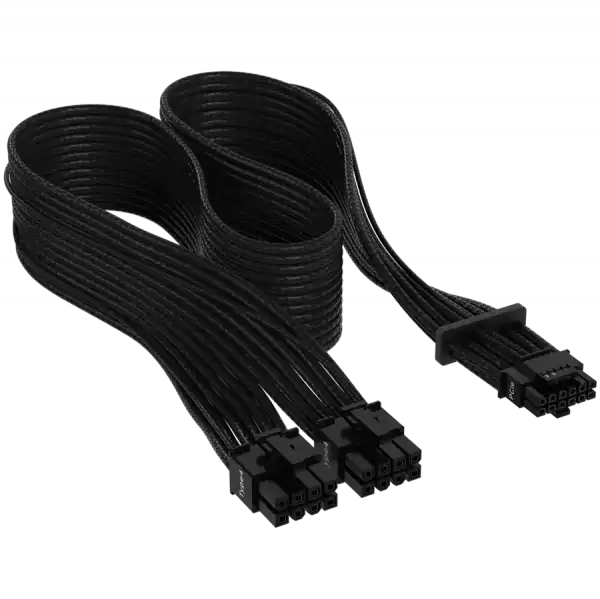 Corsair Premium Individually Sleeved 12+4pin PCIe Gen 5 12VHPWR 600W cable, Type 4, BLACK