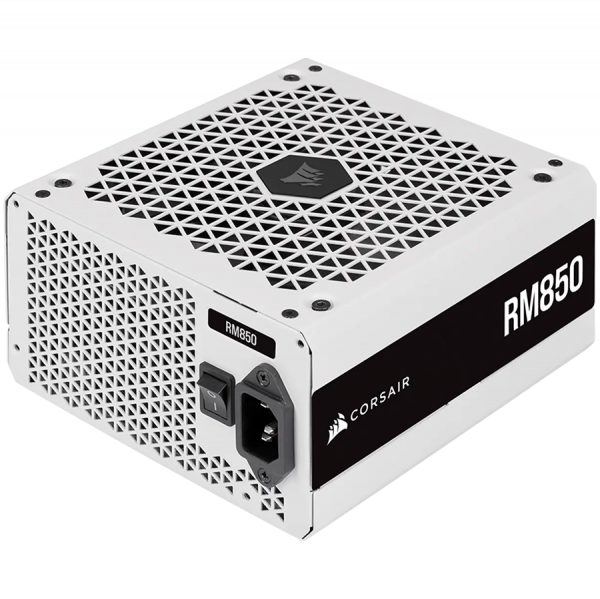 Corsair RM Series (2021), White, RM850, 850 Watt, 80 PLUS GOLD Certified, Fully Modular Power Supply, EU Version