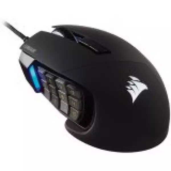 Corsair SCIMITAR RGB ELITE, MOBA/MMO Gaming Mouse, Black, Backlit RGB LED, 18000 DPI, Optical (EU version)