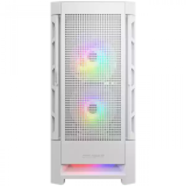 COUGAR Airface RGB White, Mid Tower, 2x 140 1x120 ARGB Fans, RGB Button,  4mm Tempered Glass, Mini ITX / Micro ATX / ATX / CEB/ E-ATX, USB 3.0 x 2, USB 2.0 x 1, 4 Pole Headset Audio Jack x1