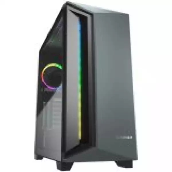 COUGAR Dark Blader X7 Midnight Green, Mid-Tower, Mini ITX/Micro ATX/ATX/CEB/E-ATX, USB 3.0 x 2, USB 2.0 x 1, Mic x1/Audio x1, RGB Button, Tempered Glass Left Panel, ARGB VK120 Rear fan x 1 pre-installed, Onboard Lighting System, RGB Syn