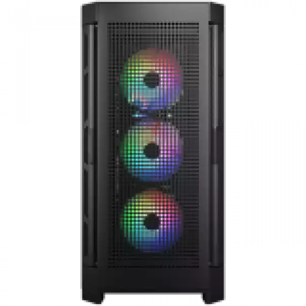 COUGAR DUOFACE PRO RGB Black, Mid Tower, 3x 120 ARGB Fans, RGB Button, Tempered Glass, Mini ITX / Micro ATX / ATX / CEB / E-ATX, USB 3.0 x 2, USB 2.0 x 1, Type C Gen 2, 4 Pole Headset Audio Jack