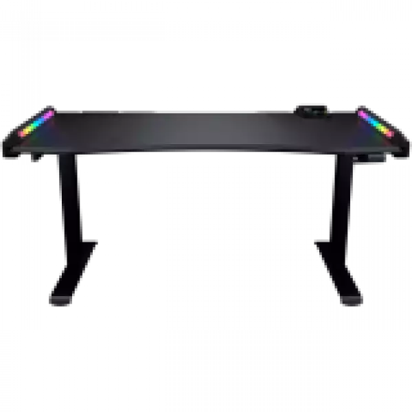 COUGAR E-MARS - Electrical Gaming Desk, Dual Elevated Motors, Adjusting Lever and Memory Heights, Automatic Safety Brake, RGB Lighting, 1533x771(mm), RGB Button/USB 3.0 Type-C x1/USB 3.0 Type-A x2/Type-C Monitor Extension/Audio Jacks x2
