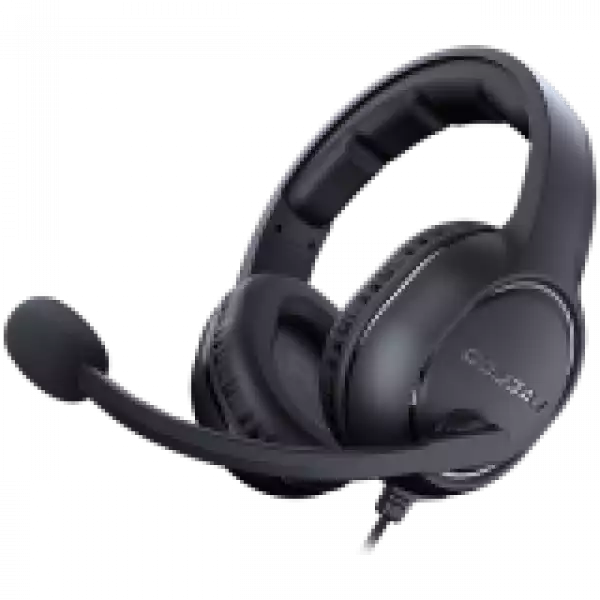 COUGAR HX330 Gaming Headset, 50mm Complex PEK Diaphragm drivers, 3.5mm Jack connections, 270g Light-Weight Comfort, 9.7mm Noise Cancellation Microphone, 4-pole 3.5mm Connector and 3-pole Y splitter for PC