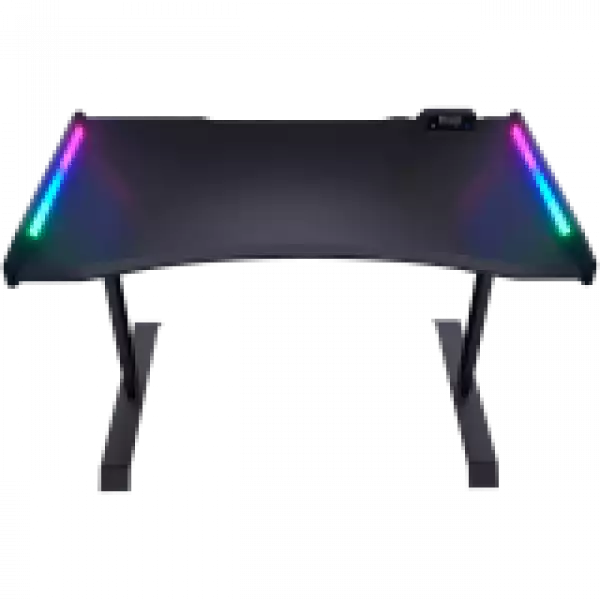 COUGAR Mars 120 Gaming Desk, USB 3.0 x 1/ USB 2.0 x 1/ 3.5mm Audio jack x 2/RGB button, 1250x810x740(mm), Ergonomic & Scratch Resistant Gaming Space, Carbon Fiber Texture, Multifunctional Design, Dual-sided ARGB, Welded Steel Frame, Maximum Stability