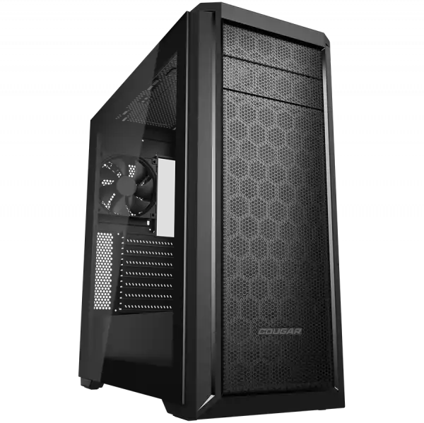 COUGAR MX330-G Pro, Mid Tower, Mini ITX/Micro ATX/ATX, Type-C, USB 3.0 x 2, USB 2.0 x 1, Audio/Mic 3.5mm jack x 1, 120mm pre-installed fan, Tempered glass, 209 x 495 x 475 (mm)