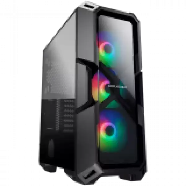 COUGAR MX440-G RGB, Mid Tower case, Mini ITX / Micro ATX / ATX, USB 3.0 x 2, USB 2.0 x 1, Mic x 1 / Audio x 1, RGB Button, 4mm Tempered Glass, 7 expansion slots, Water Cooling Support, 2x 3.5