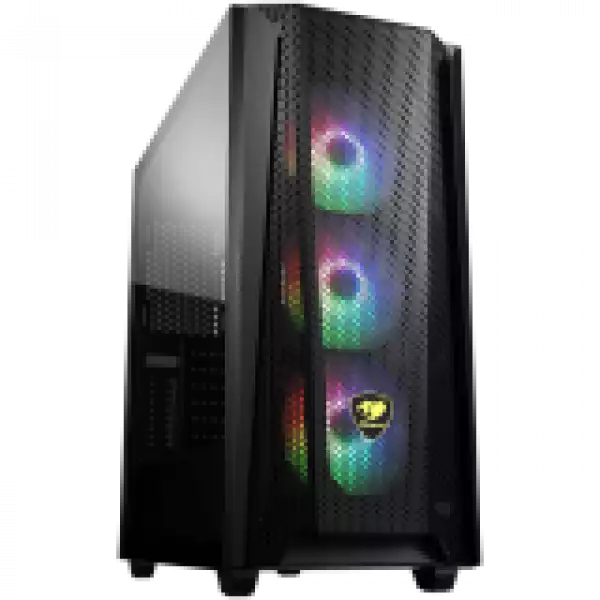 COUGAR MX660 MESH RGB-L, Mid Tower, Mini ITX / Micro ATX / ATX / CEB / E-ATX, 213 x 495 x 474(mm), Type C 3.1 x 1, USB3.0 x 2, Mic x 1 / Audio x 1, RGB Button, Built-in LED controller, 3x ARGB VK120 Fans Pre-installed