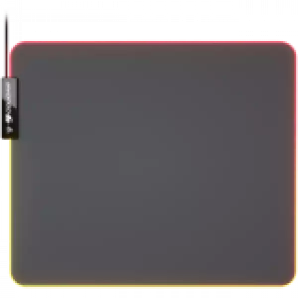 COUGAR Neon, RGB Gaming Mouse Pad, HD Texture Design, Stitched Lighting Border + 4mm Thickness, Wave-Shaped Anti-Slip Rubber Base, Cloth / Nature Rubber, 350 x 300 x 4 mm