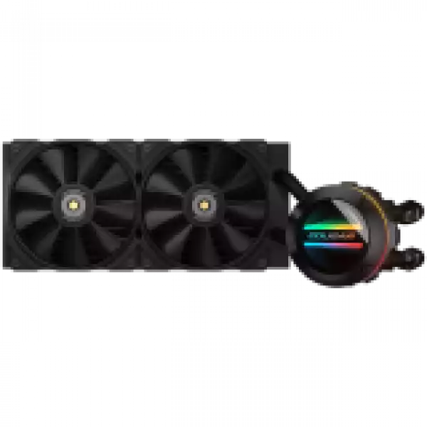 COUGAR Poseidon GT 240 AIO, 2x Cougar MHP 120mm 2000rpm PWM Fans, ARGB Lighting with Infinity Mirror, Rotatable Pump Head, ZrO₂ Pump Bearing, Intel LGA 115X/1366/1200/1700/2011/2066, AMD TR4/TRX4/AM5/AM4/FM2/FM1/AM3+/AM3/AM2+/AM2