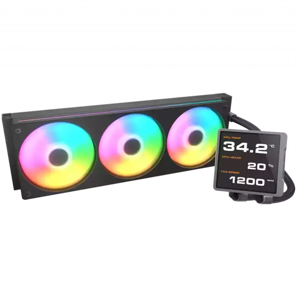 COUGAR Poseidon Vistek Pro ARGB 360 AiO Liquid Watercooling - Black COUGAR Poseidon Vistek Pro ARGB 360 AiO Liquid Watercooling - Black