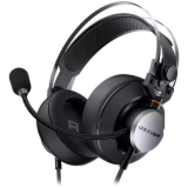 COUGAR VM410 Iron, 53mm Graphene Diaphragm Drivers, 9.7mm Noise Cancellation Microphone, Volume Control and Microphone Switch Control, 259g Ultra Lightweight Suspended Leatherlike Headband Design