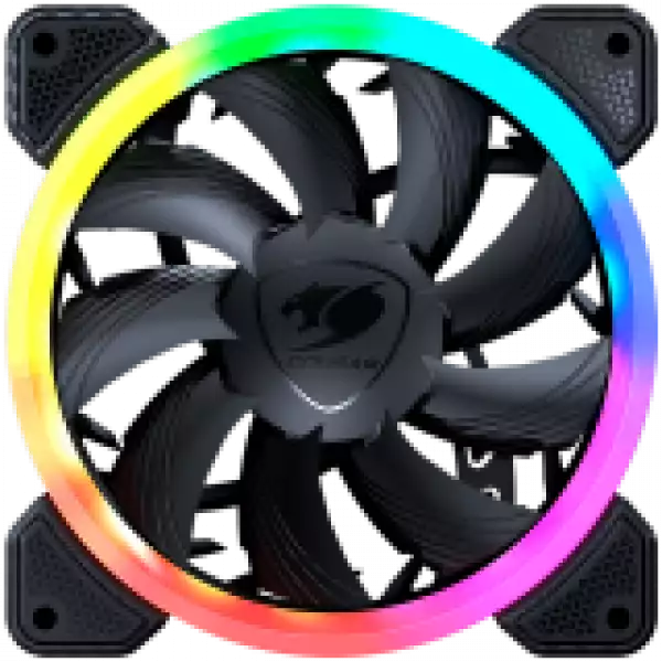 COUGAR VORTEX ARGB VK120, Cooling Fan, Hydro-Dynamic Bearing, 48.98 CFM ± 10% air flow, 1.04 mmH20 ± 10% Static Pressure, Speed 600-1500RPM ± 200RPM, 120 x 120 x 25mm
