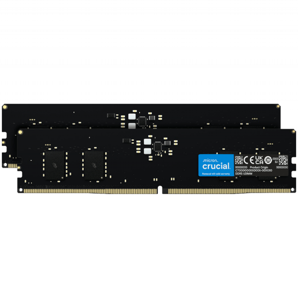 Crucial 16GB Kit (2x8GB) DDR5-5600 UDIMM CL46 (16Gbit) Crucial 16GB Kit (2x8GB) DDR5-5600 UDIMM CL46 (16Gbit)