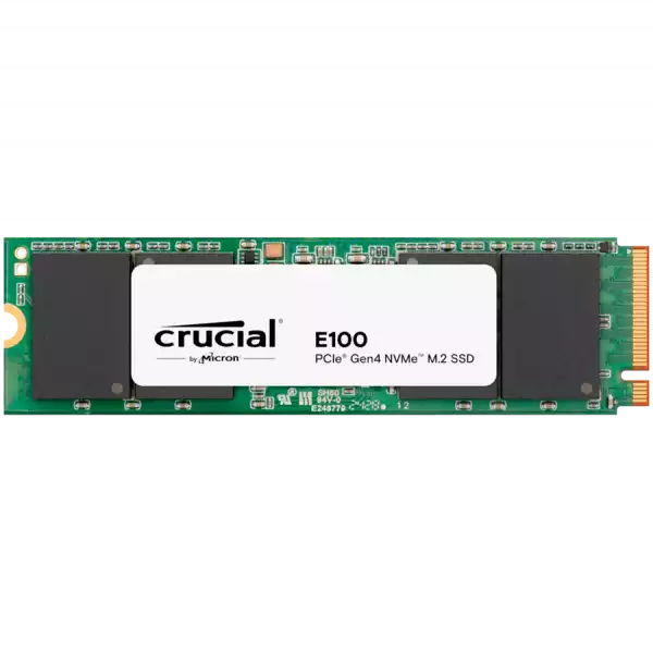 Crucial E100 2TB SSD PCIe 4.0 Gen4 M.2 2280 NVMe, Read/Write: 5000/3000 MB/s