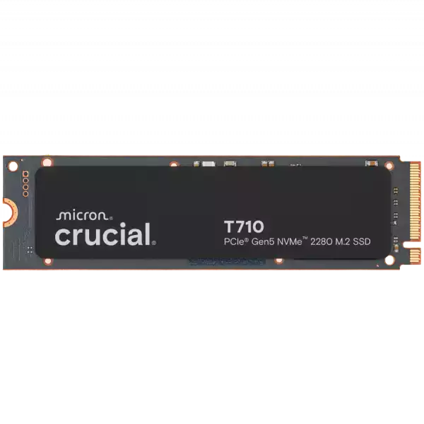 CRUCIAL T710 4TB PCIe Gen5 NVMe M.2 2280 SSD up to 14500 MB/s read and 13800 MB/s write