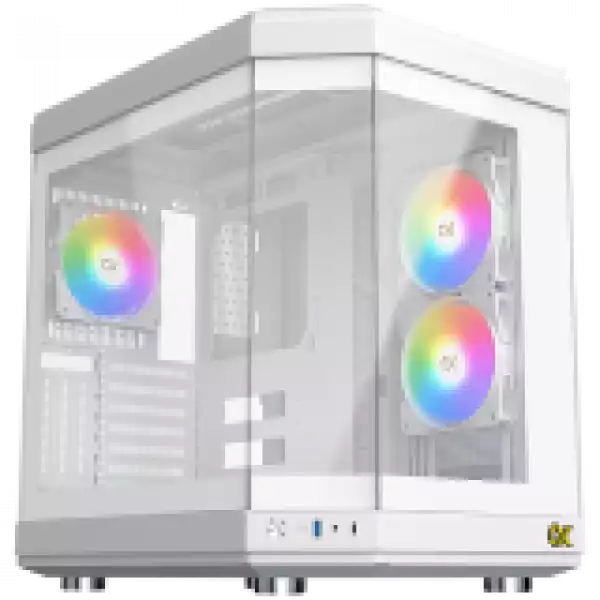 Xigmatek CUBI Arctic EN41983 White, E-ATX/ATX/M-ATX/MINI ITX, USB-C X 1,HD AUDIO, 3PCS TG, 6PCS Z20A Arctic & Galaxy II Fan Control Kit