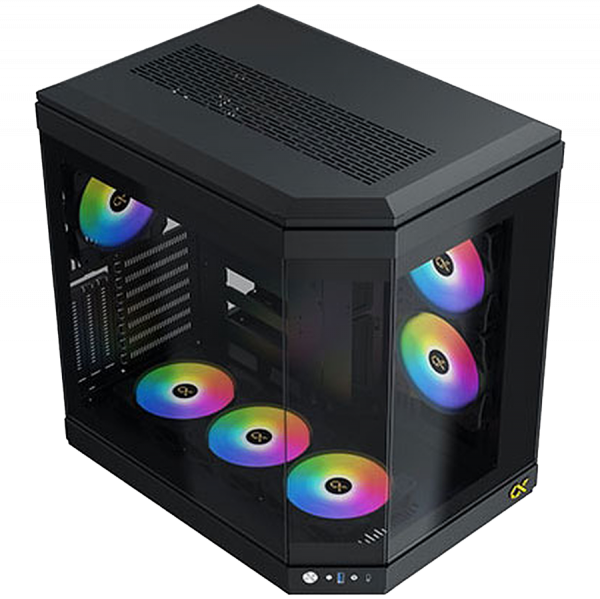 Xigmatek CUBI EN41938 Black , E-ATX/ATX/M-ATX/MINI ITX, USB 3.0 X 1, USB-C X 1,HD AUDIO, 3PCS TG, 6PCS Z20A & Galaxy II Fan Control Kit
