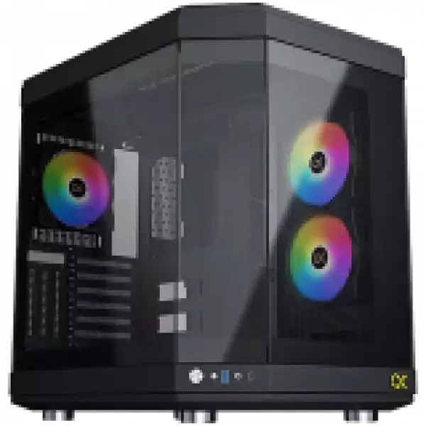 Xigmatek CUBI EN41938 Black , E-ATX/ATX/M-ATX/MINI ITX, USB 3.0 X 1, USB-C X 1,HD AUDIO, 3PCS TG, 6PCS Z20A & Galaxy II Fan Control Kit