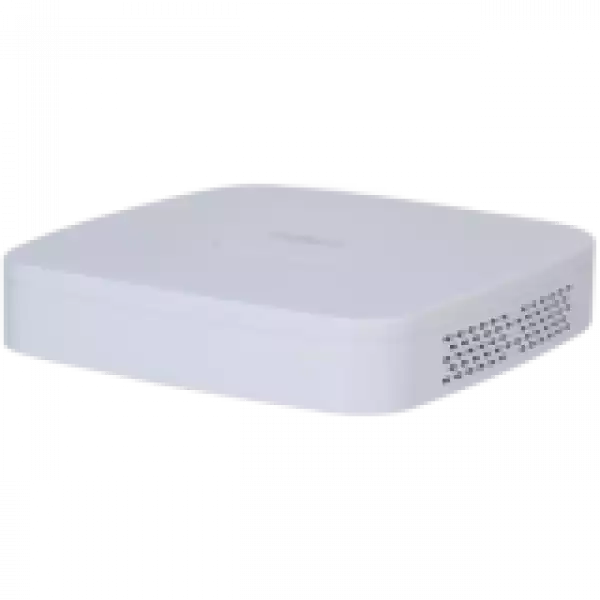 Dahua 8-channel 1U NVR, Up to 12Mp, H.265+/H.265, Max 80 Mbps incoming bandwidth, 1xVGA, 1xHDMI, 1xSATA up to 16TB, 2xUSB 2.0, 1xAudio two way talk, DC12V/1.5A, 3W, Without HDD.