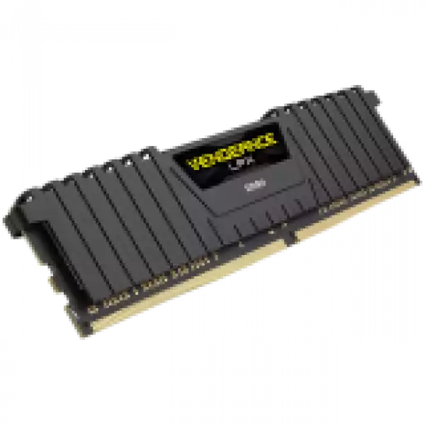 DDR4, 3200MHz 8GB 1x8GB DIMM, Unbuffered, 16-18-18-36, SPD base 2666, XMP 2.0, Vengeance LPX Black Heatspreader, Black PCB, 1.35V, for Ryzen/AM4