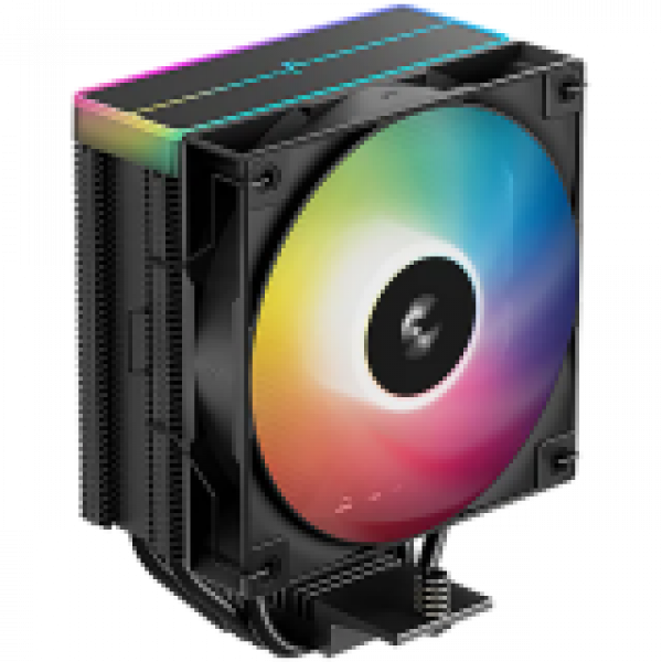 DeepCool AG400 BK ARGB V2, CPU Air Cooler, 1x120mm ARGB PWM Fan, ARGB Top Cover, TDP 220W, 4 Heatpipes, Black, LGA1851/1700/1200/115x, AMD AM5/AM4, 125x92x154 mm(LxWxH), 2Y, R-AG400-BKAMMN-GJD DeepCool AG400 BK ARGB V2, CPU Air Cooler, 1x120mm ARGB PWM Fan, ARGB Top Cover, TDP 220W, 4 Heatpipes, Black, LGA1851/1700/1200/115x, AMD AM5/AM4, 125x92x154 mm(LxWxH), 2Y, R-AG400-BKAMMN-GJD