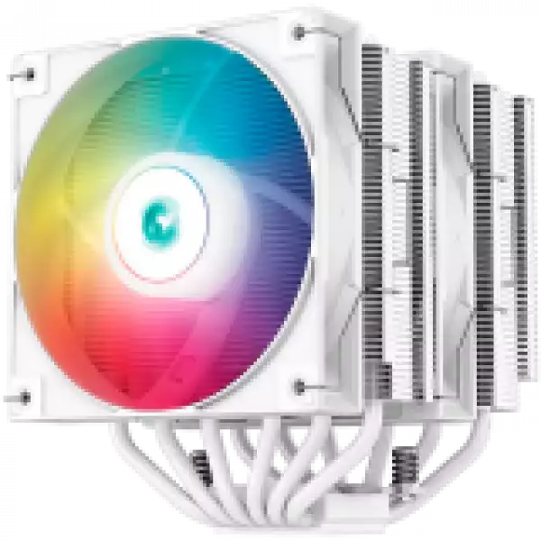 DeepCool AG620 WH ARGB, CPU Air Cooler, 2x120mm ARGB PWM Fan, TDP 260W, 6 Heatpipes, Intel LGA2066/2011-v3/2011/1700/1200/115x, AMD AM5/AM4,129×136×157 mm(L×W×H), Hydro Bearing, 2Y, R-AG620-WHANMN-G-2
