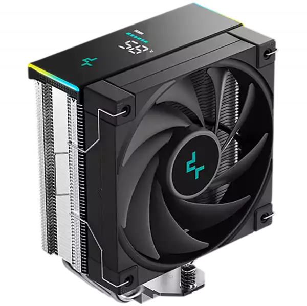 DeepCool AK400 DIGITAL SE, CPU Air Cooler, 1x120mm FK120 PWM Fan, Digital Display, ARGB, 4 Heatpipes, Black, LGA1851/1700/1200/115x, AMD AM5/AM4, 126x97x157 mm(LxWxH), R-AK400-BKADMN-GJD, 3Y