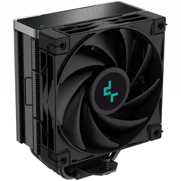DeepCool AK400 Zero Dark, CPU Air Cooler, 1x120mm PWM Fan, TDP 220W, 4 Heatpipes, LGA1851/1700/1200/115x, AMD AM5/AM4, 127x97x155 mm(LxWxH), R-AK400-BKNNMN-G-2, 3Y