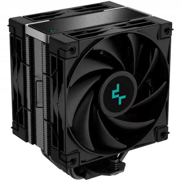 DeepCool AK400 ZERO DARK PLUS, CPU Air Cooler, 2x120mm FDB PWM Fan, Core Touch Technology 2.0, 4 Heatpipes, LGA1851/1700/1200/115x, AMD AM5/AM4, 127x123x155 mm(LxWxH), 3Y, R-AK400-BKNNMD-G-1
