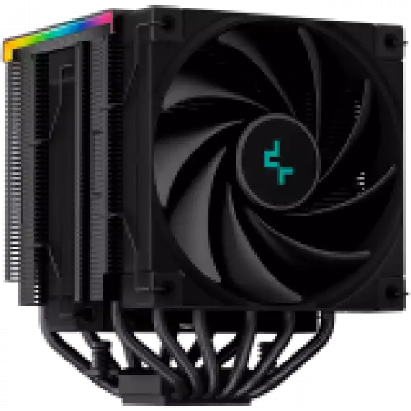 DeepCool AK620 Digital, CPU Air Cooler, 2x120mm FK120 PWM Fan, Digital Display, ARGB, TDP 260W, 6 Heatpipes, LGA2066/2011-v3/2011/1700/1200/115x, AMD AM5/AM4, 129x138x162 mm(LxWxH), 3Y, R-AK620-BKADMN-G