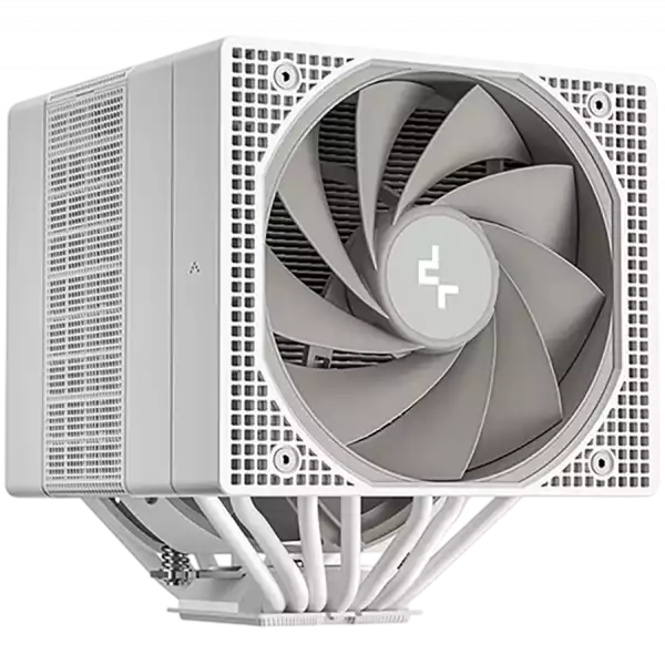 DeepCool ASSASSIN VC ELITE WH, CPU Air Cooler, 1x120mm + 1x140mm FDB Fans, Fan Speed Switch, Vapor Chamber, 7 Heatpipes, White, LGA20xx/1851/1700/1200/115x, AMD AM5/AM4, 144x147x164 mm(LxWxH), R-ASN4-WHNVNN-GJD, 6Y