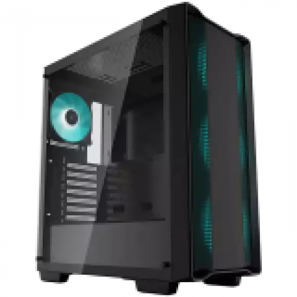 DeepCool CC560 V2, Mid Tower, Mini-ITX/Micro-ATX/ATX, 1xUSB3.0, 1xUSB2.0, 1xAudio, 4x120mm Pre-Installed LED Fans, Tempered Glass, Mesh Panel