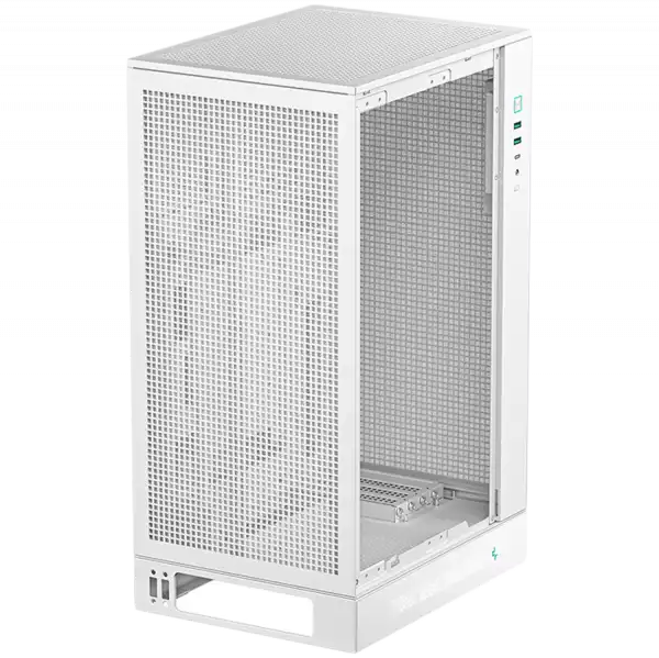 DeepCool CH270 DIGITAL WH, Mini Tower, Mini-ITX/Micro-ATX, 2xUSB3.0, 1xType-C Gen 2, 1xAudio/Mic, Mesh Panel, White, R-CH270-WHNDM0-G-1, 2Y