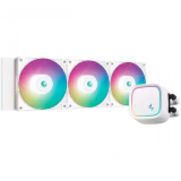 DeepCool LE720 WH, 360mm CPU Liquid Cooler, 3x120mm ARGB PWM Fans, Anti-Leak Technology, ARGB Pump Top, White, LGA 1700/1200/115x, AMD AM5/AM4, 3Y, R-LE720-WHAMMN-G-1