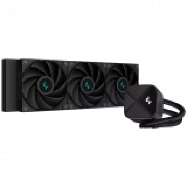 DeepCool LS720S Zero Dark, 360mm CPU Liquid Cooler, 3x120mm PWM Fans, Anti-Leak Technology, Black, LGA 1700/1200/1151/1150/1155, AMD AM5/AM4, 5Y R-LS720-BKNNMM-G-1